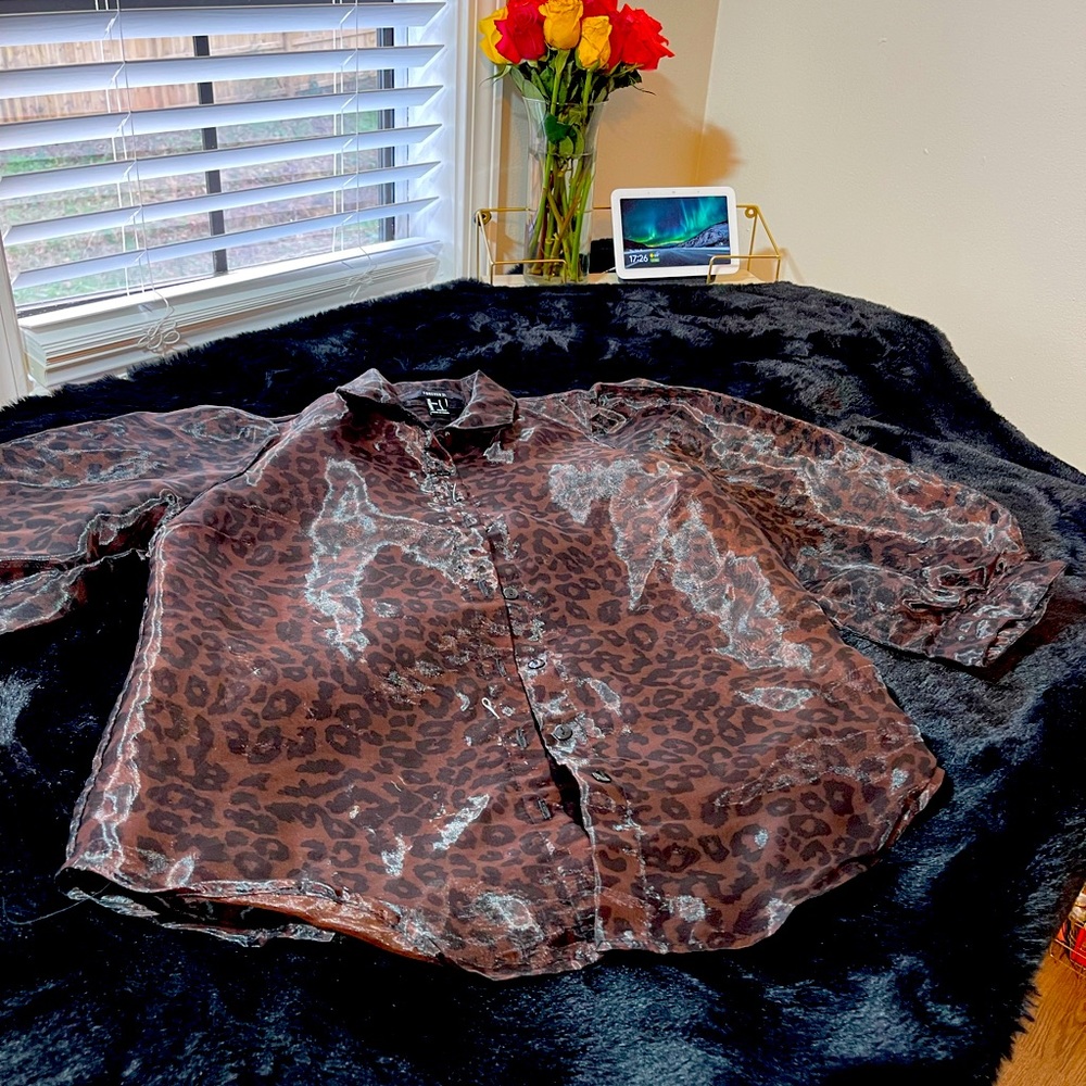 Cute brown button down shirt